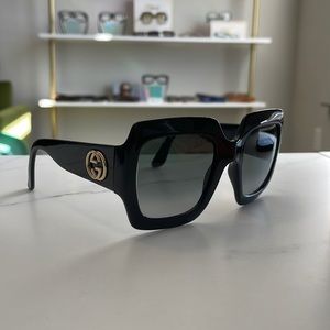 Gucci Oversized Black Square Sunglasses GG0053S